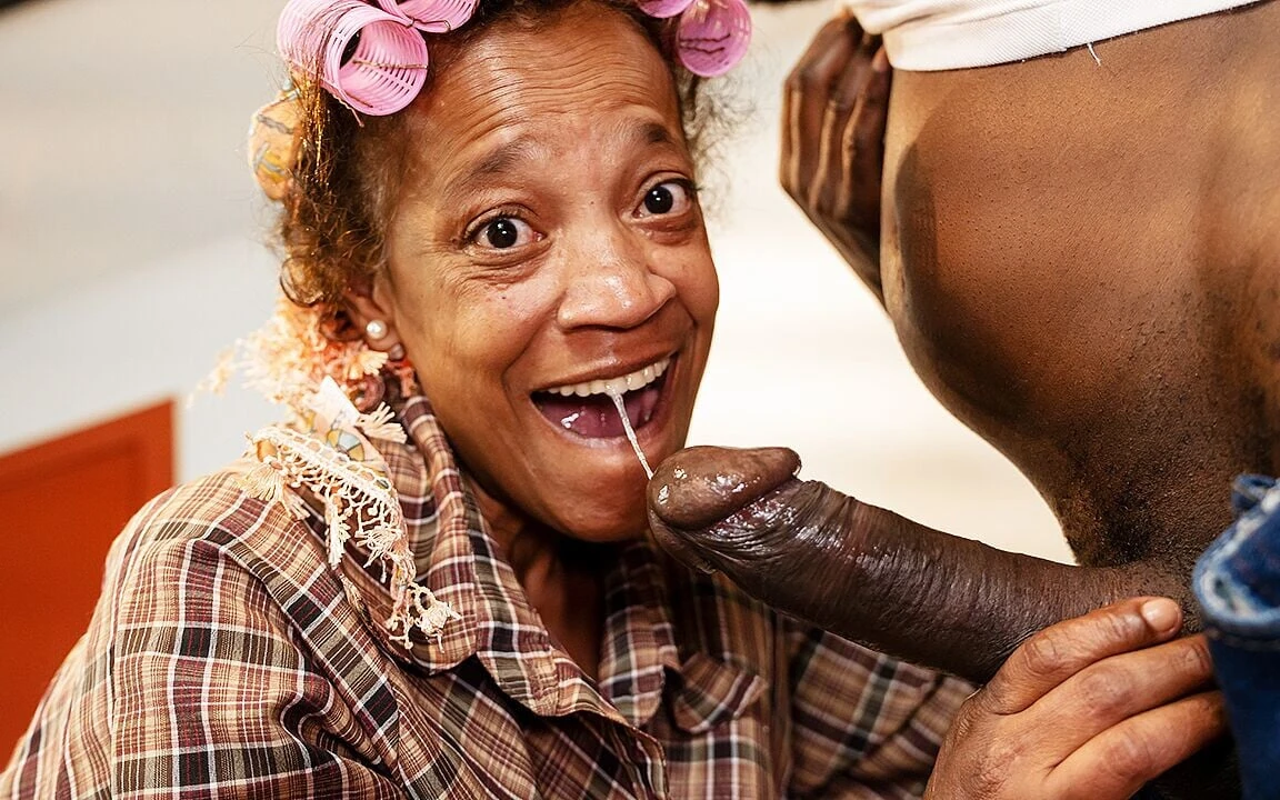 Fat Belly Ebony Mature Anal Destroyed by a BBC