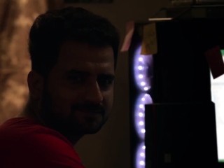 Indian pair celebrating their anniversary inside bedroom