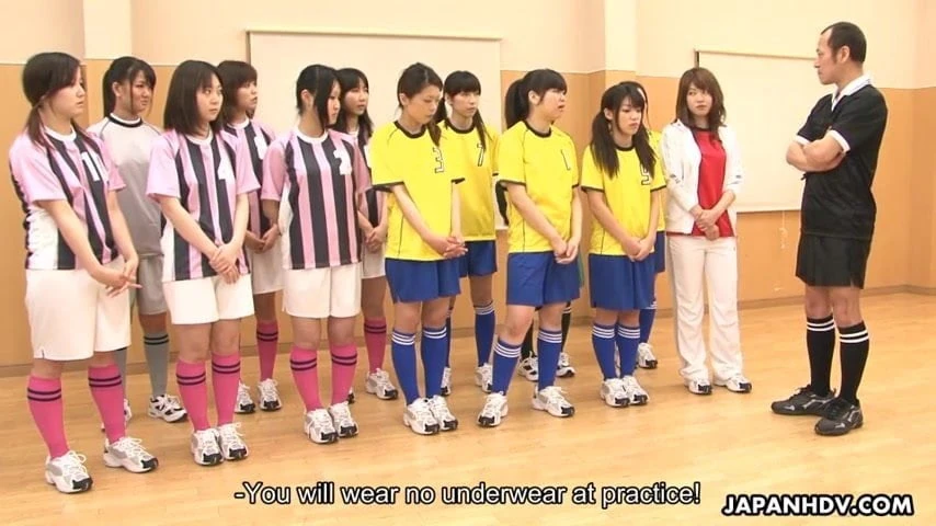 Asian students getting toy fucked during gym