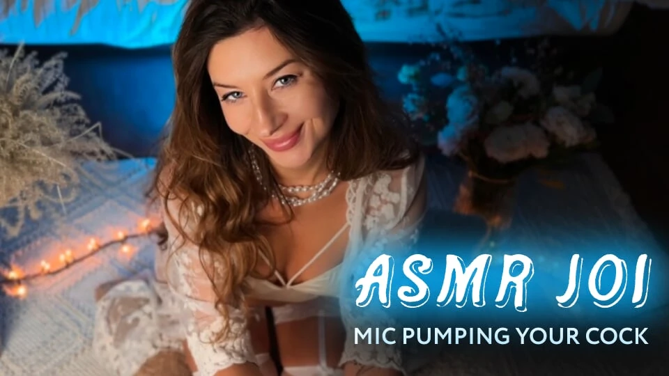 ASMR JOI. Soft and gentle brunette Amy Haze Mic pumping your cock