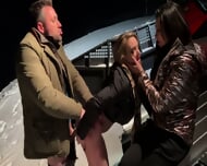 French Threesome Night Fuck Snow