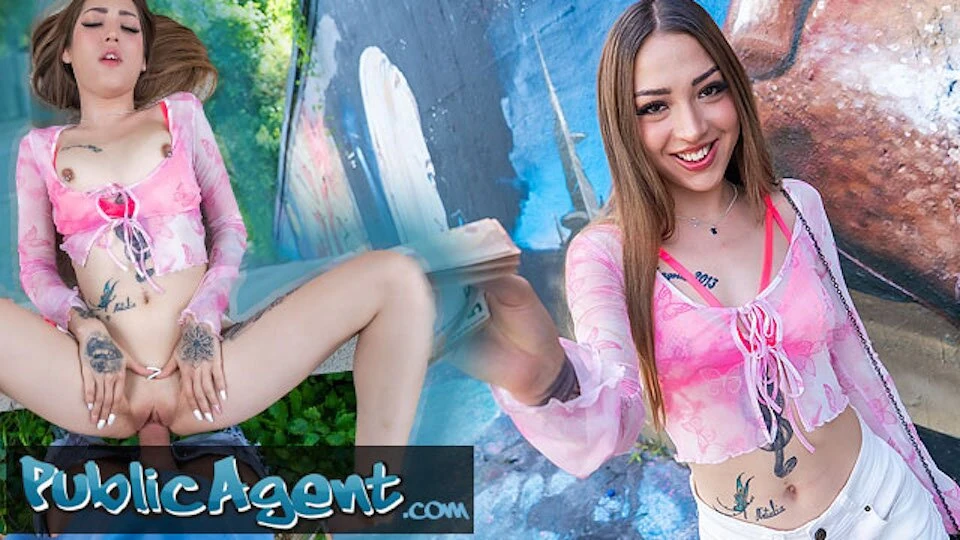 Public Agent – Colombian latina sex worker in Europe with tight body, pierced nipples and tattoos agrees to sex outdoors