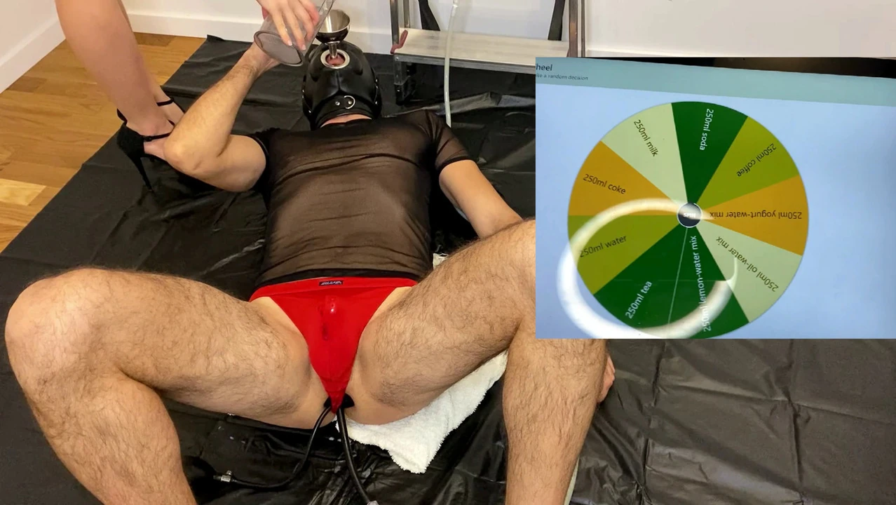 The impossible Cum Challenge #3 — Enema and Pee holding