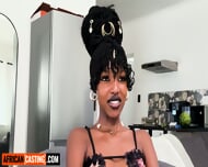 Amateur Ebony Teen Tight Pussy Stretched By Big White Cock In Casting