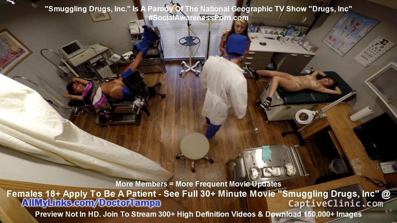 Asia Perez, Mina & Ami Rogue Strip Searched By Doctor Tampa!