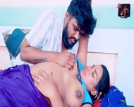 Big tits milf stepmom seduce by her young stepson on the bed