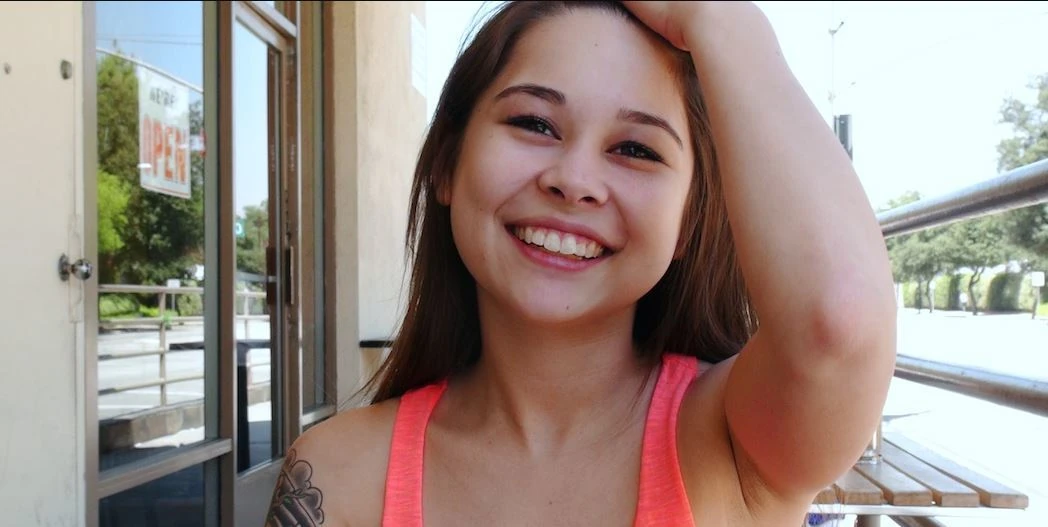 Cute Petite Teen With Big Tits Plays Outdoors On Fuck Date, POV