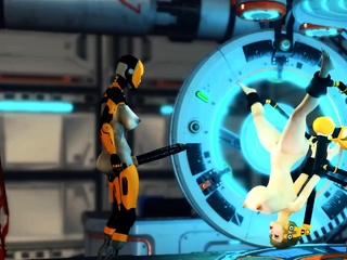 Horny cute cuffed young brunette sucks dick and gets fucked