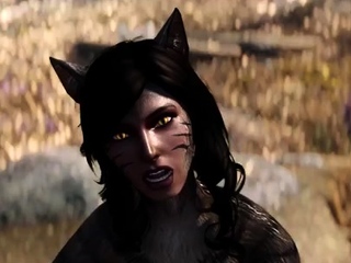 Juicy Curvy Dark cat mommy rides Futanari giant’s cock