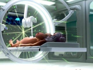 3d sexy dickgirl android fucks hard young hottie in med bay