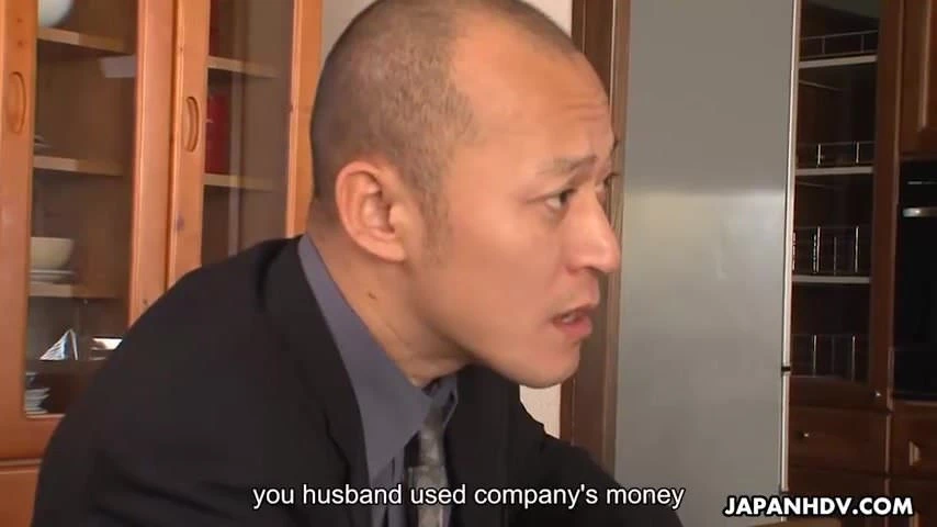 Asian babe has to fuck to save her money grabbing hubby