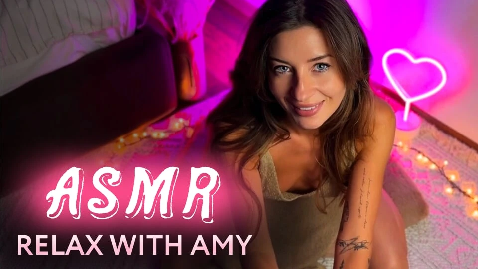 ASMR. A cute petite brunette in sexy dress Mic Pumping Your Cock and Make You CUM. Amy Haze