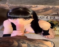 Badie With Lingrie Gets Massive Cumshot On Ass