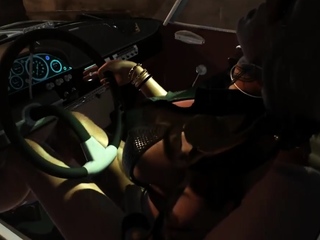 Cartoon ebony chick gets banged hard