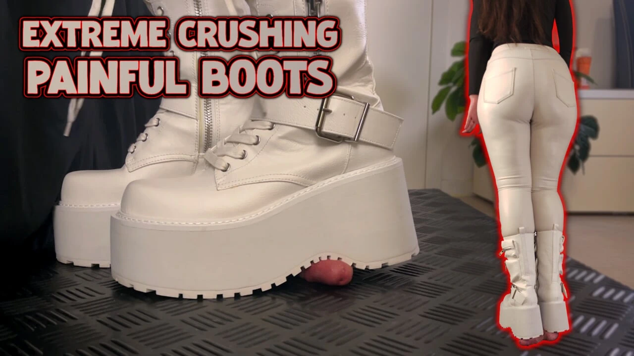 Friend’s Sister Crushing Cock and Balls in Giant Platform Boots – Trample, Shoejob, CBT, Trampling, Bootjob