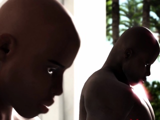 Group sex on the island. Black big guys fuck hot horny girls