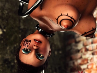 Masked man fucks hard two cuffed college girls in basement