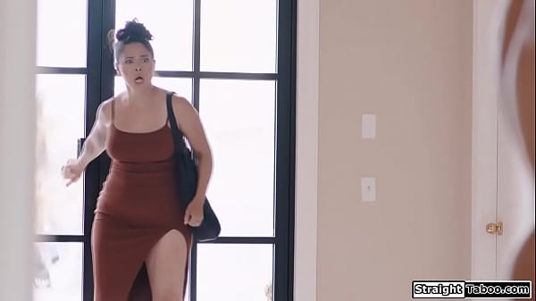 Mature wife walks in on her cheating husband fucking their busty asian weddingplanner.The big tits petite babe gets the milf to join for a threesome